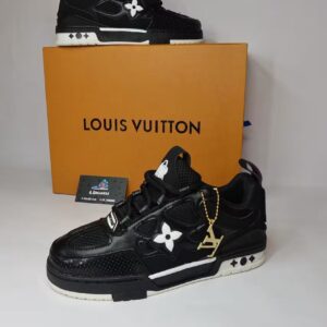 Louis Vuitton Negro flor Blanca